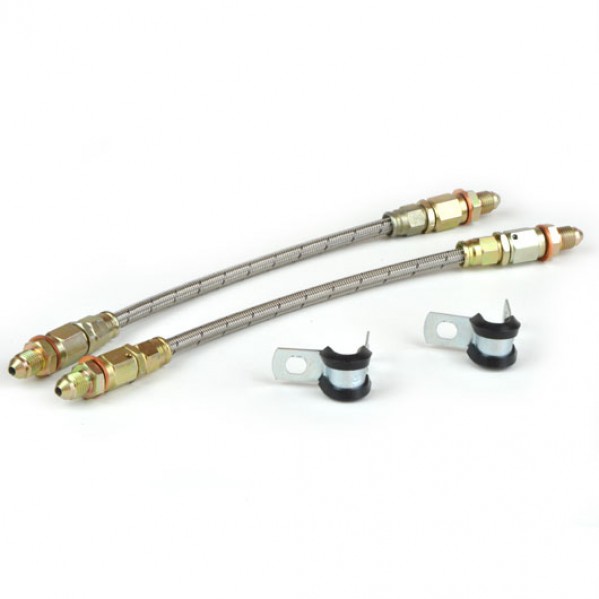 Braided Link Pipes - Girling Rear Calipers - pair