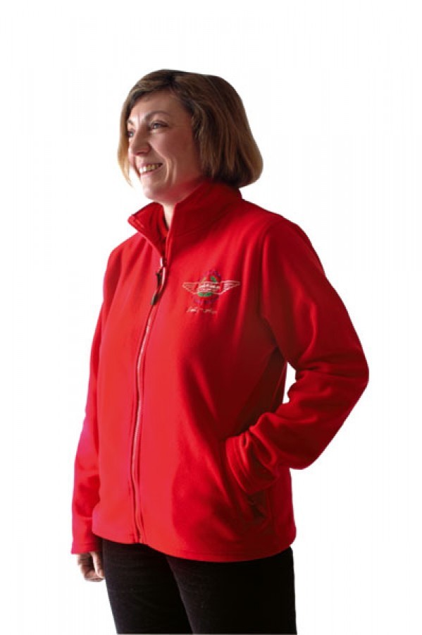 Embroidered Red Fleece - L
