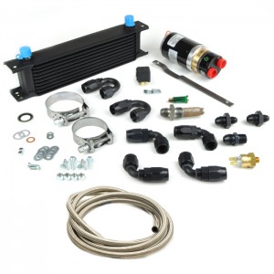 Diff cooler pump kit with Black fittings