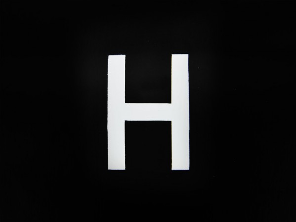 2_1/2 Number Plate Letter H