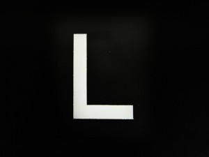 2_1/2 Number Plate Letter L