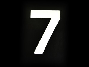 3 Number Plate Digit 7(white)