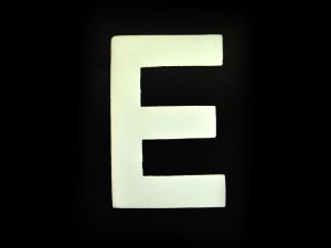 3 Number Plate Letter E