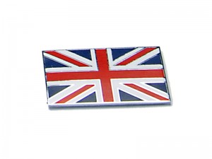 Union Jack badge enamel self adhesive - Pair