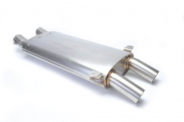 WA 60mm Rear Exit Tail Silencer S/Steel - single oval