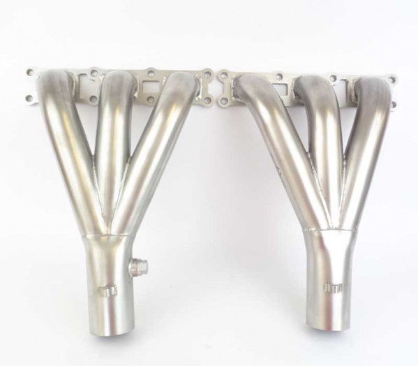 Straight Port Exhaust Manifold Pair - Stainless Steel
