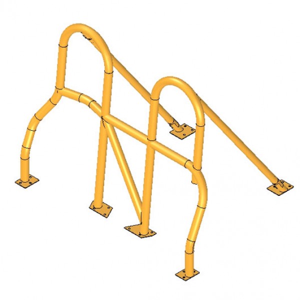 100S Roll Over Bar - Right Hand Drive with LH Removable Hoop